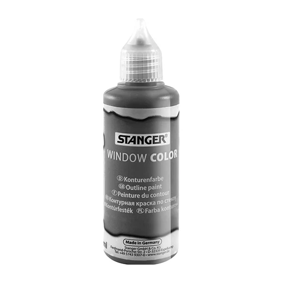 Kreatív üvegmatrica festék Stanger 80 ml kontúr ólom
