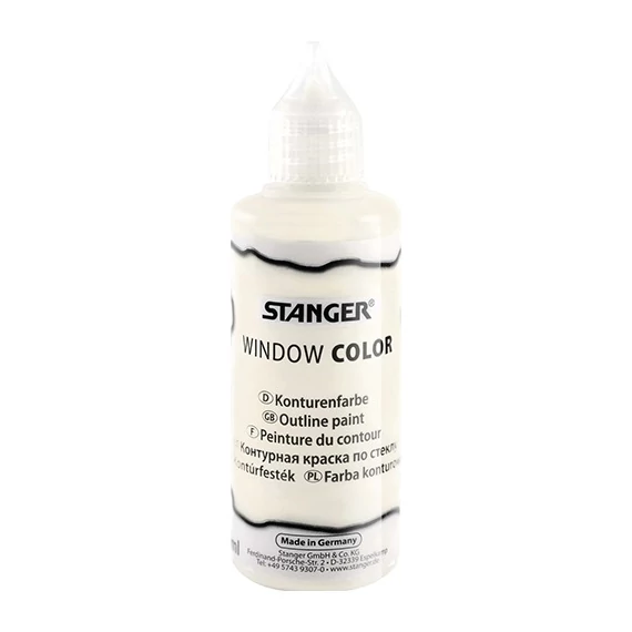 Kreatív üvegmatrica festék Stanger 80 ml kontúr víztiszta