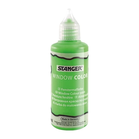 Kreatív üvegmatrica festék Stanger 80 ml középzöld