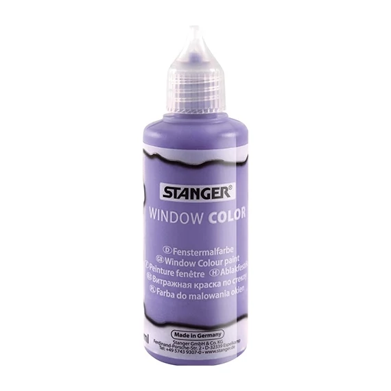 Kreatív üvegmatrica festék Stanger 80 ml lila