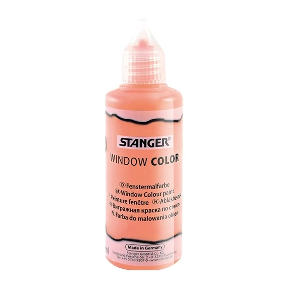 Kreatív üvegmatrica festék Stanger 80 ml narancs