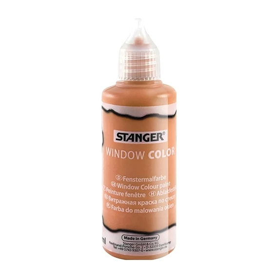 Kreatív üvegmatrica festék Stanger 80 ml világosbarna