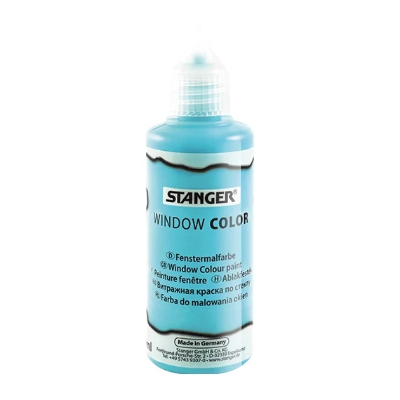 Kreatív üvegmatrica festék Stanger 80 ml világoskék