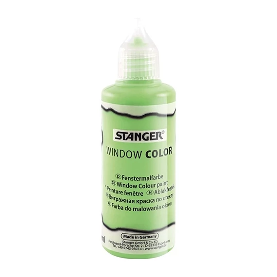 Kreatív üvegmatrica festék Stanger 80 ml világoszöld