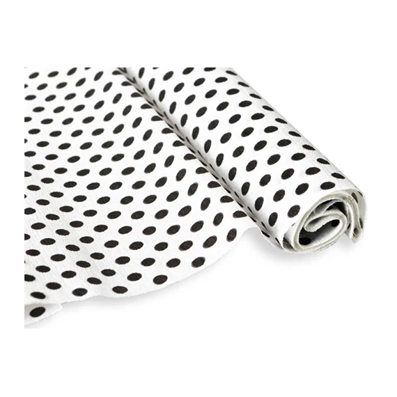 Krepp-papír Jolly 50x200 cm 28g/m2 fehér fekete pöttyökkel