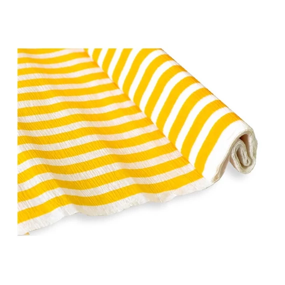 Krepp-papír Jolly 50x200 cm 28g/m2 fehér sárga csíkos