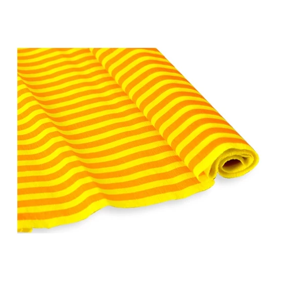 Krepp-papír Jolly 50x200 cm 28g/m2 sárga narancs csíkos