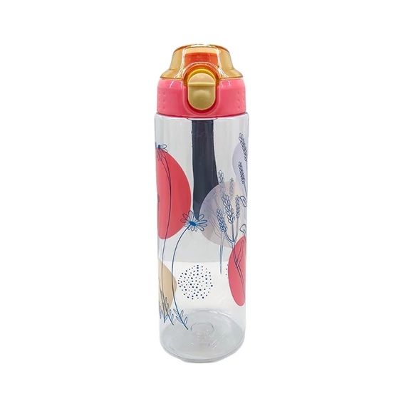 Kulacs Bottle&More 700 ml korall pöttyök virágokkal