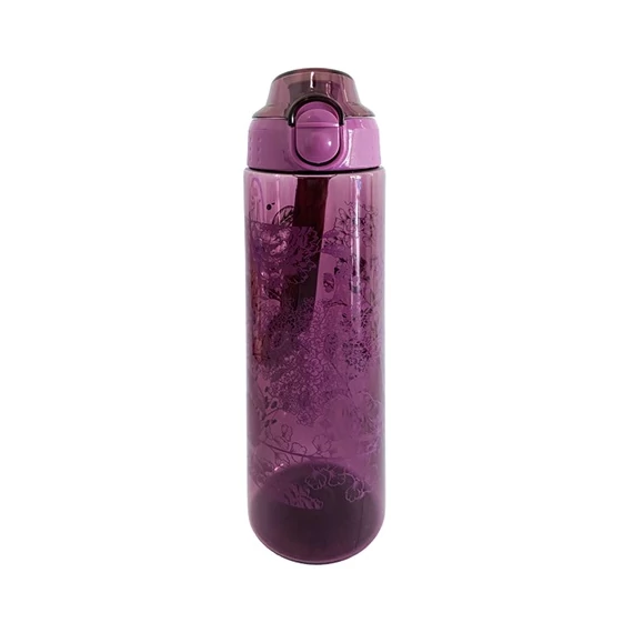 Kulacs Bottle&More 700 ml sötétlila, virágos