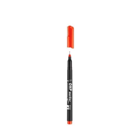 Marker Ico OHP permanent S piros