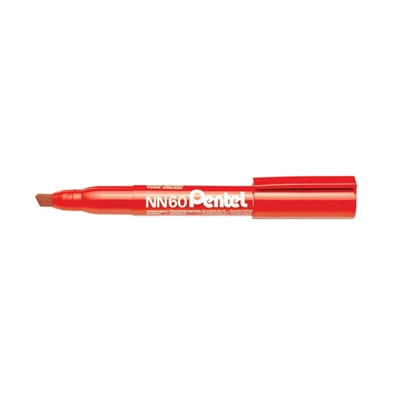 Marker Pentel NN60-B permanent vágott 3.9-5.8 mm piros