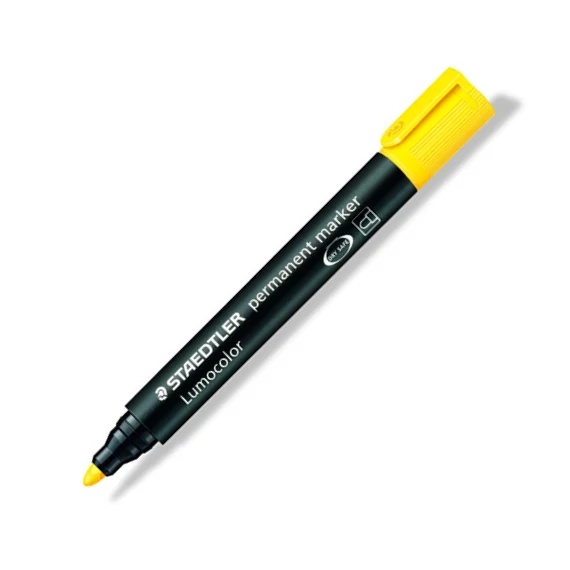 Marker Staedtler Lumocolor permanent kerek sárga