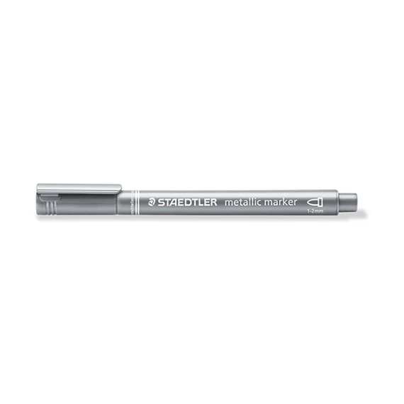 Marker Staedtler dekor 1-2 mm kerek hegyű ezüst