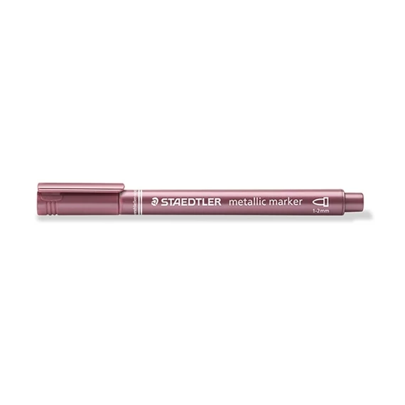 Marker Staedtler dekor 1-2 mm kerek hegyű metálpiros