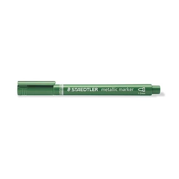 Marker Staedtler dekor 1-2 mm kerek hegyű metálzöld