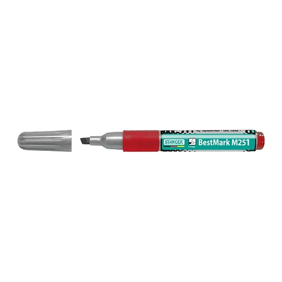 Marker Stanger M251 Soft Grip permanent vágott 1-4 mm piros
