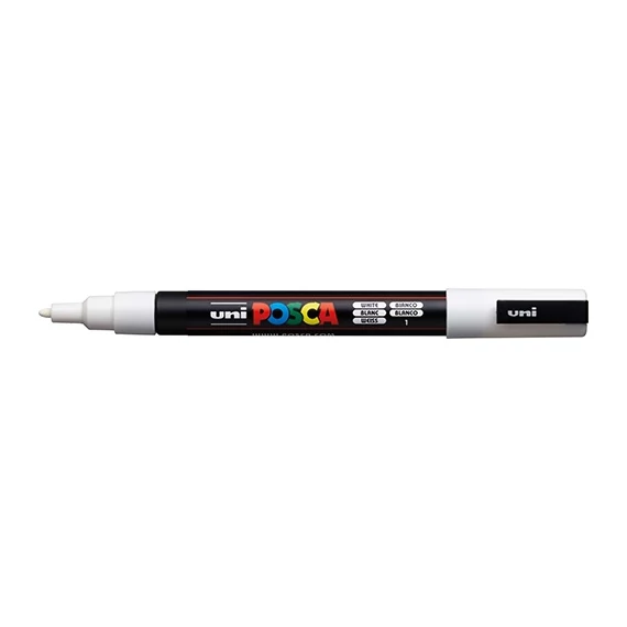 Marker Uni dekor Posca PC-3M Fehér 0,9-1,3 mm