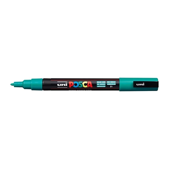 Marker Uni dekor Posca PC-3M Smaragd zöld 0,9-1,3 mm