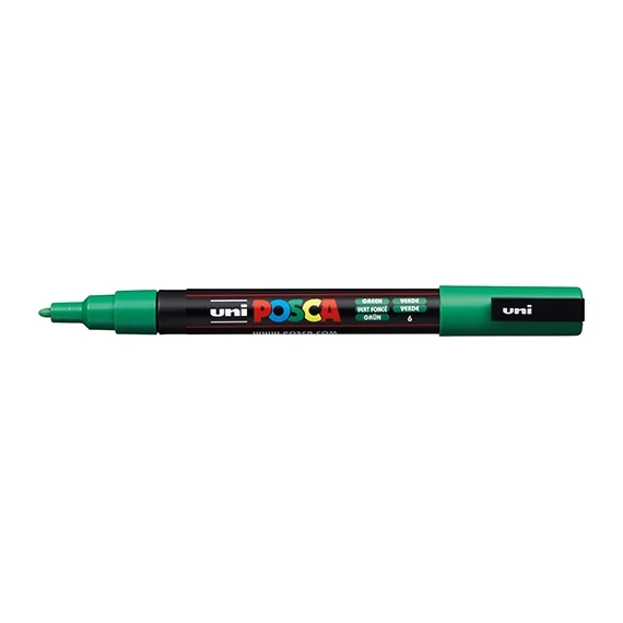 Marker Uni dekor Posca PC-3M Zöld 0,9-1,3 mm