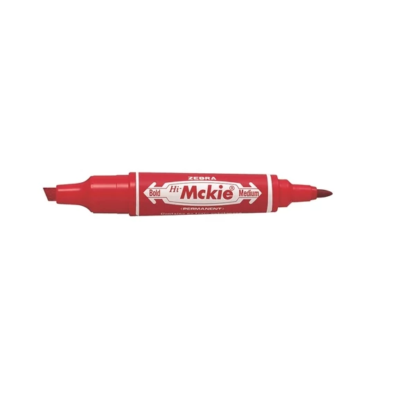 Marker Zebra Hi McKie permanent kétvégű piros