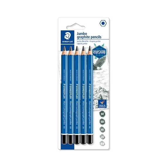 Művészeti grafitirón Staedtler Design Journey Lumograph jumbo 5 db-os klt.