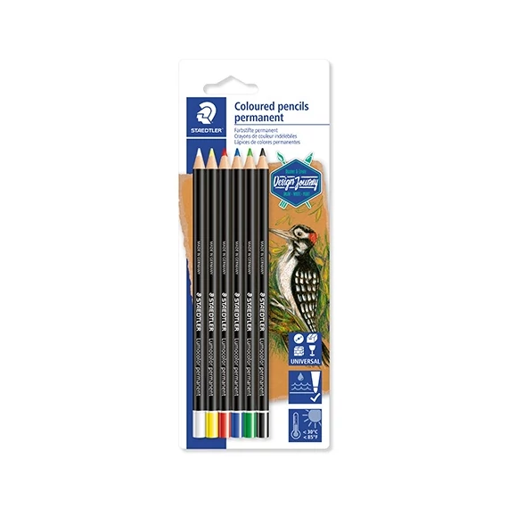 Művészeti jelölő ceruza Staedtler Design Journey színes 6 db-os bliszteres