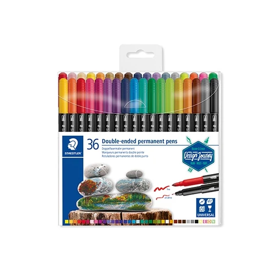 Művészeti marker Staedtler Design Journey permanent 36 db-os bliszteres