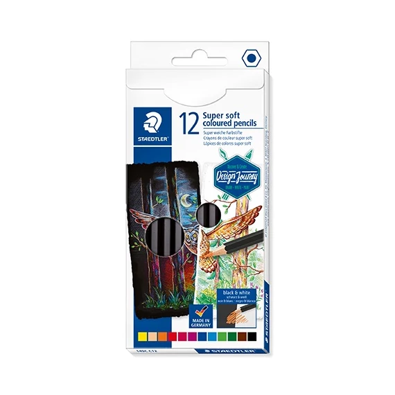 Művészeti színes ceruza Staedtler Design Journey Super Soft 12 db-os klt.