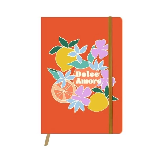 Napló Clairefontaine Dolce Amore A/5 64 lapos, puha fedeles, vonalas, gumis záródás, vegyes minta