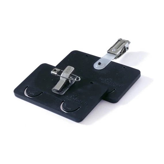 Névkitűző Durable 75x40 mm kombi csipesszel keretes fekete