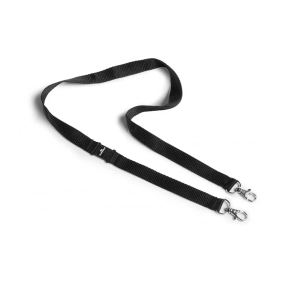 Névkitűző textilszalag Durable 88 cm karabinerrel fekete