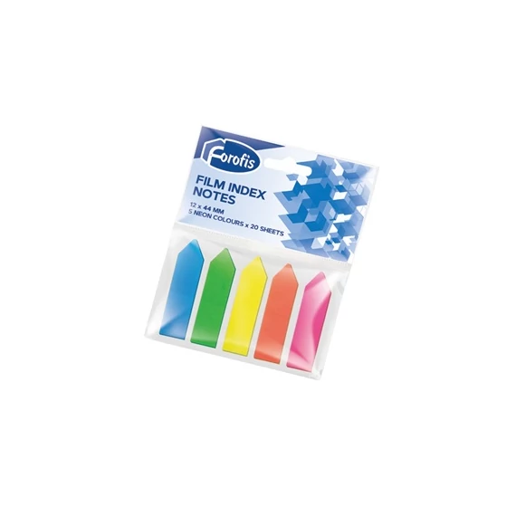 Oldaljelölő műanyag Forofis 12x44 mm 5x20 lapos vegyes színekben