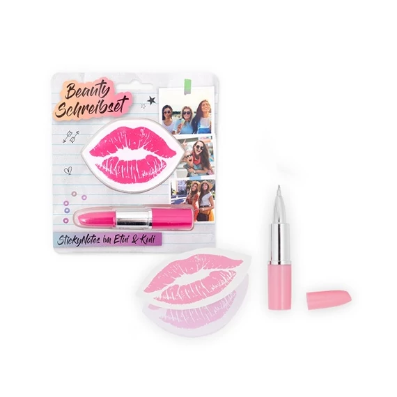 Öntapadós jegyzettömb Trendhaus FESZTIVAL FEELINGS Beauty Writing készlet tollal, 2 féle