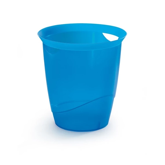 Papírkosár Durable Trend 16l áttetsző kék