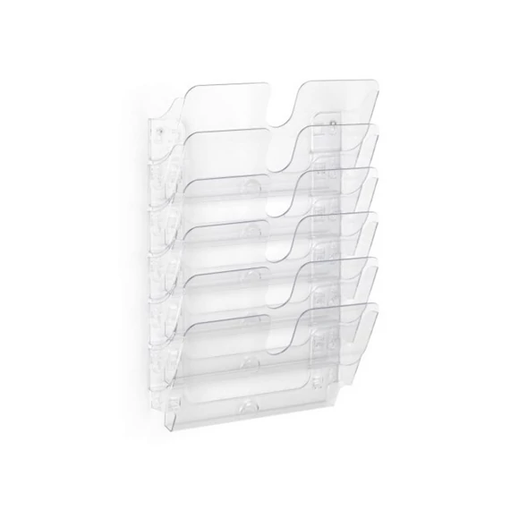 Prospektustartó DURABLE FLEXIPLUS, 6 rekeszes fekvő átlátszó