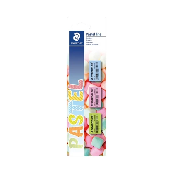 Radír Staedtler Pastel Line 3db bliszter Promo