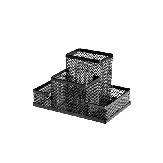 Rendszerező asztali Forofis fémhálós 15,3x10,3x10 cm fekete