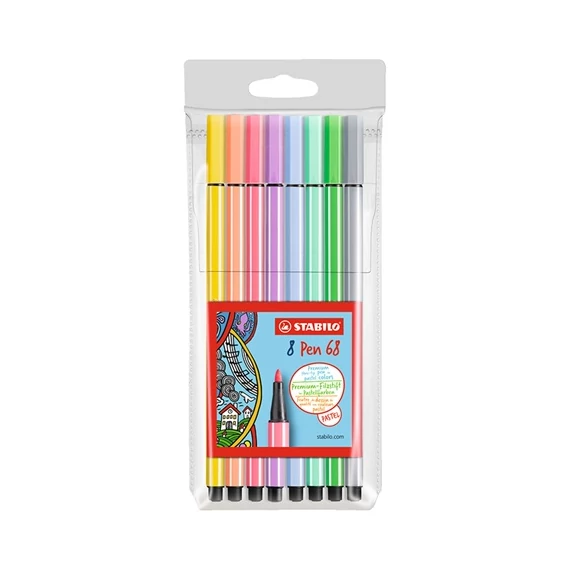Rostirón Stabilo Pen 68 Pastel 8 db-os klt