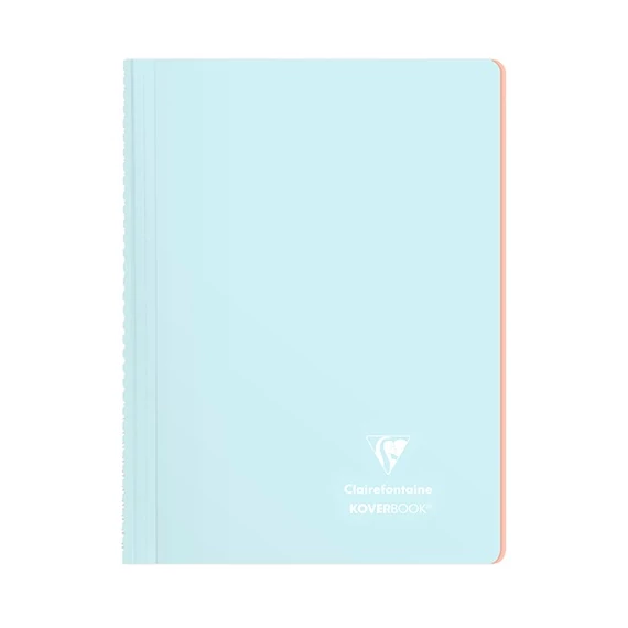 Spirálfüzet Clairefontaine Koverbook Blush A/4 80 lapos PP borítású vonalas jégkék