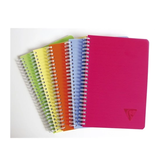 Spirálfüzet Clairefontaine Linicolor Fresh A/5-90 lapos vonalas vegyes színek