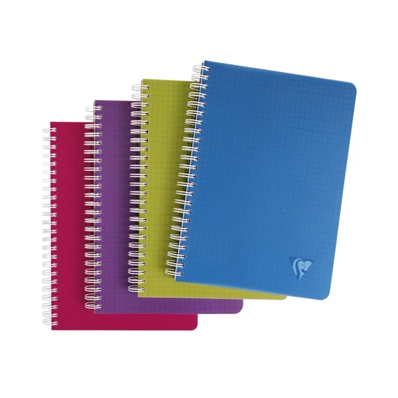 Spirálfüzet Clairefontaine Linicolor Intensive A/4-90 lapos kockás