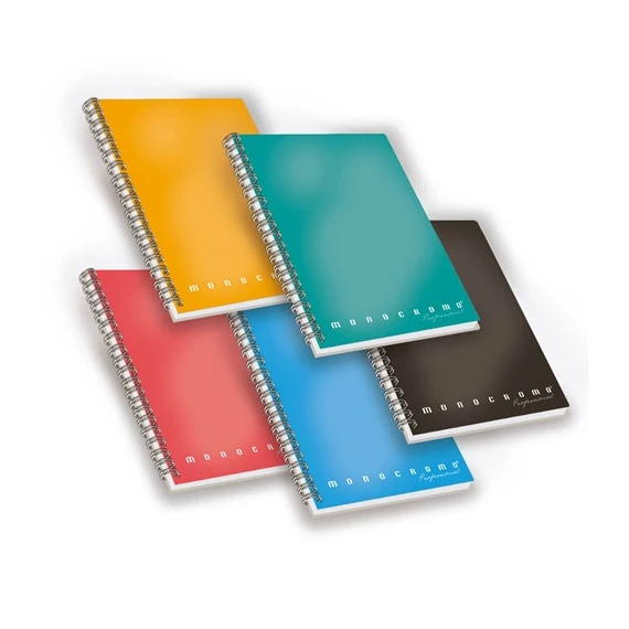 Spirálfüzet Pigna Monocromo Professional A/4 100 lapos kockás kemény fedeles