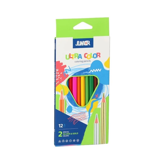 Színes ceruza Junior Ultra color háromszög alakú, 10+2 darabos