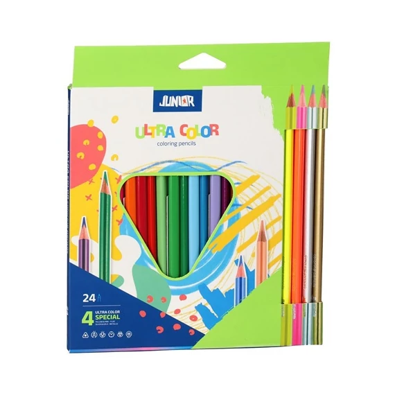 Színes ceruza Junior Ultra color háromszög alakú, 20+4 darabos