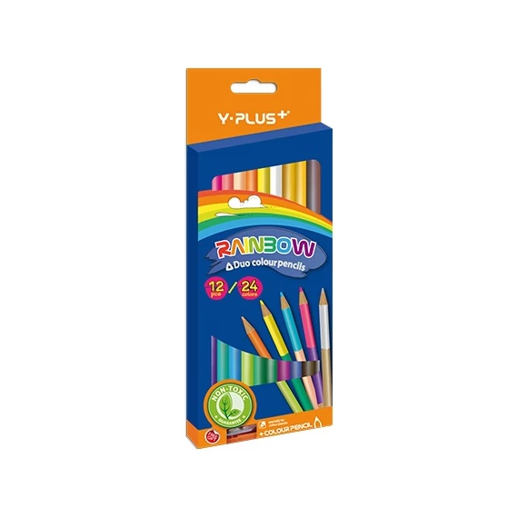 Színes ceruza  Y-Plus+ Rainbow 12 db-os klt. kétvégű