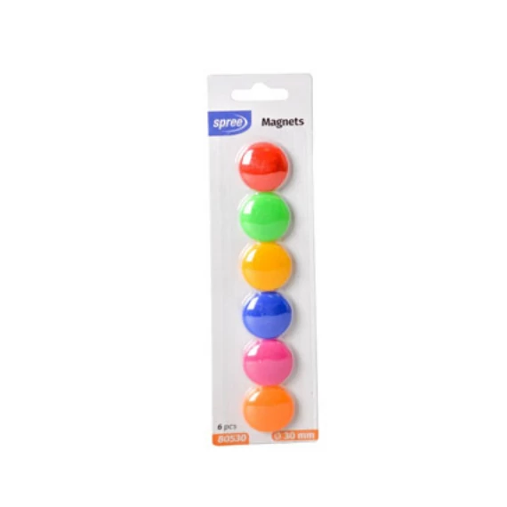 Táblamágnes Spree 30 mm 6 db/csomag vegyes színek