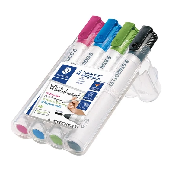 Táblamarker Staedtler Lumocolor kerek 4 db-os klt. (pink, világoskék, világoszöld, fekete)