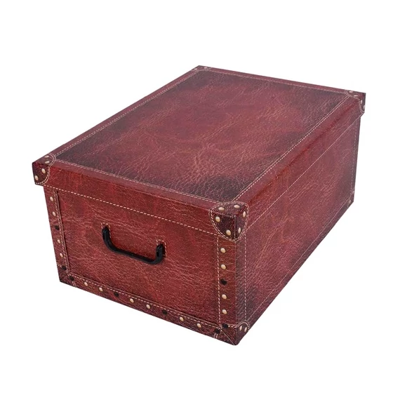 Tárolódoboz Miss Space MAXI 51x37x24 cm láda bőrmintás vörös