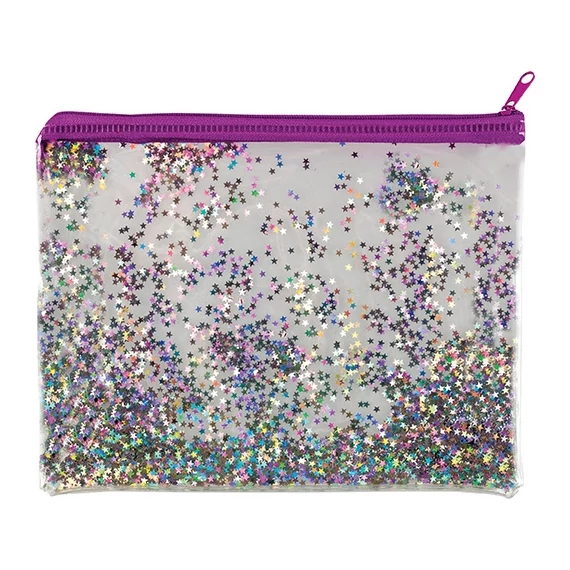 Tolltartó Centrum 22x17 cm glitteres átlátszó
