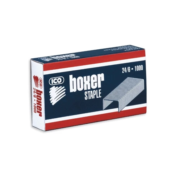 Tűzőkapocs Boxer 24/6 1000 db/doboz
